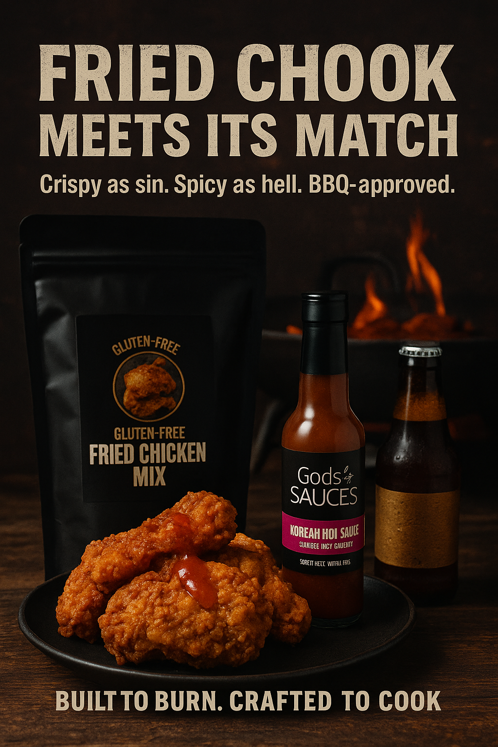 Gluten-Free Fried Chicken Mix & Korean Hot Sauce Pack – Award-Winning Flavour