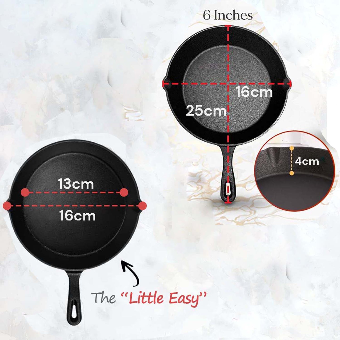 🔥 THE BUSH BASTARD – 6” CAST IRON SKILLET 🔥